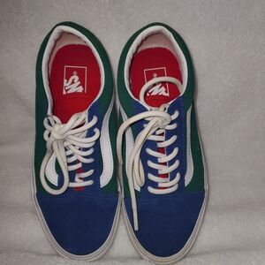 Vans Green and Blue Sneakers Classic Low-Top Design